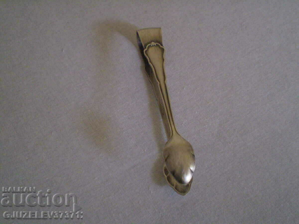 Old Clip for Sugar or Ice silver-plated 90 microns - 5 Old Clip for Sugar or Ice silver-plated 90 microns - 5