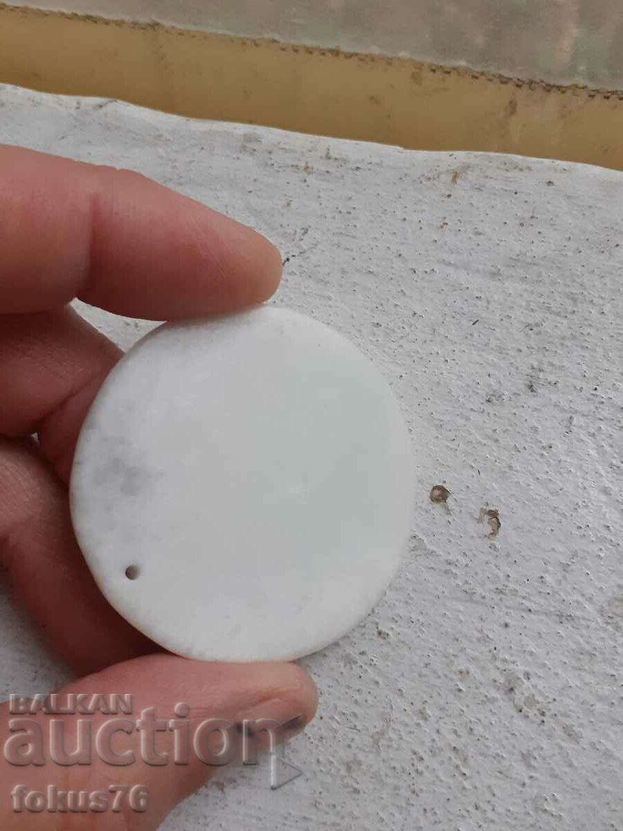 Old antique medallion JADE - 5