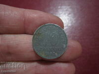 1921 Γερμανία 10 pfennigs ZINC