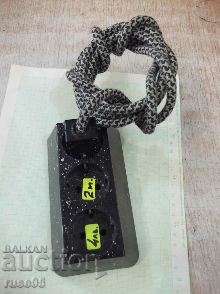 Auction Extension cord with three-socket coupler - 2 m. - 161 Auction Extension cord with three-socket coupler - 2 m. - 161