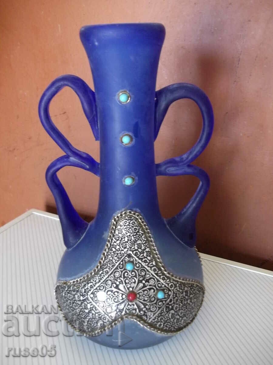 Vase of glass blue with price 15.00 BGN | € 7.67