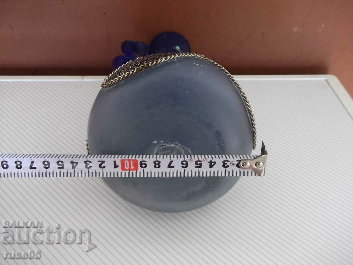 Vase of glass blue - 5