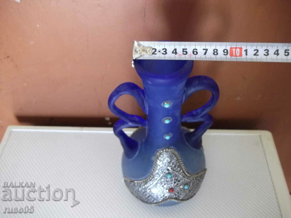 Vase of glass blue - 6