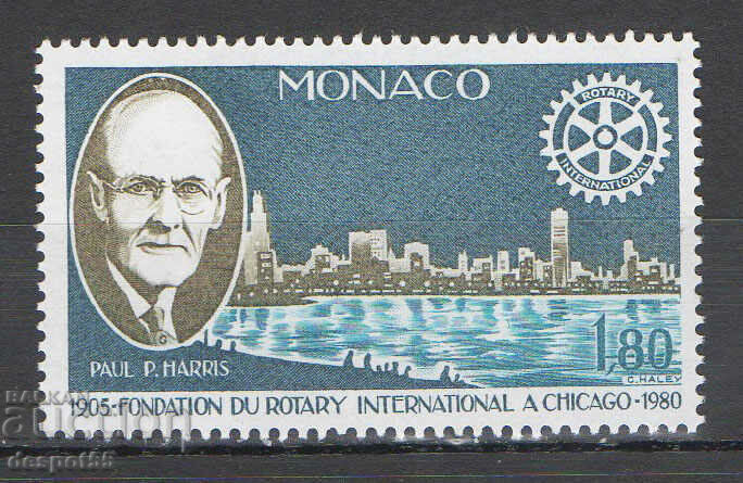 1980. Monaco. 75 de ani de la Rotary International.