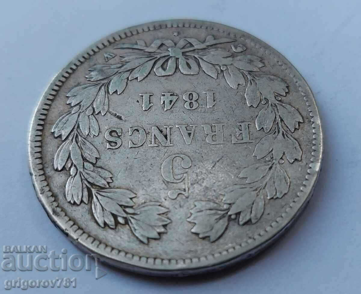 Ασημένιο 5 φράγκα Γαλλία 1841 W - ασημένιο νόμισμα # 43 - 5 Ασημένιο 5 φράγκα Γαλλία 1841 W - ασημένιο νόμισμα # 43 - 5