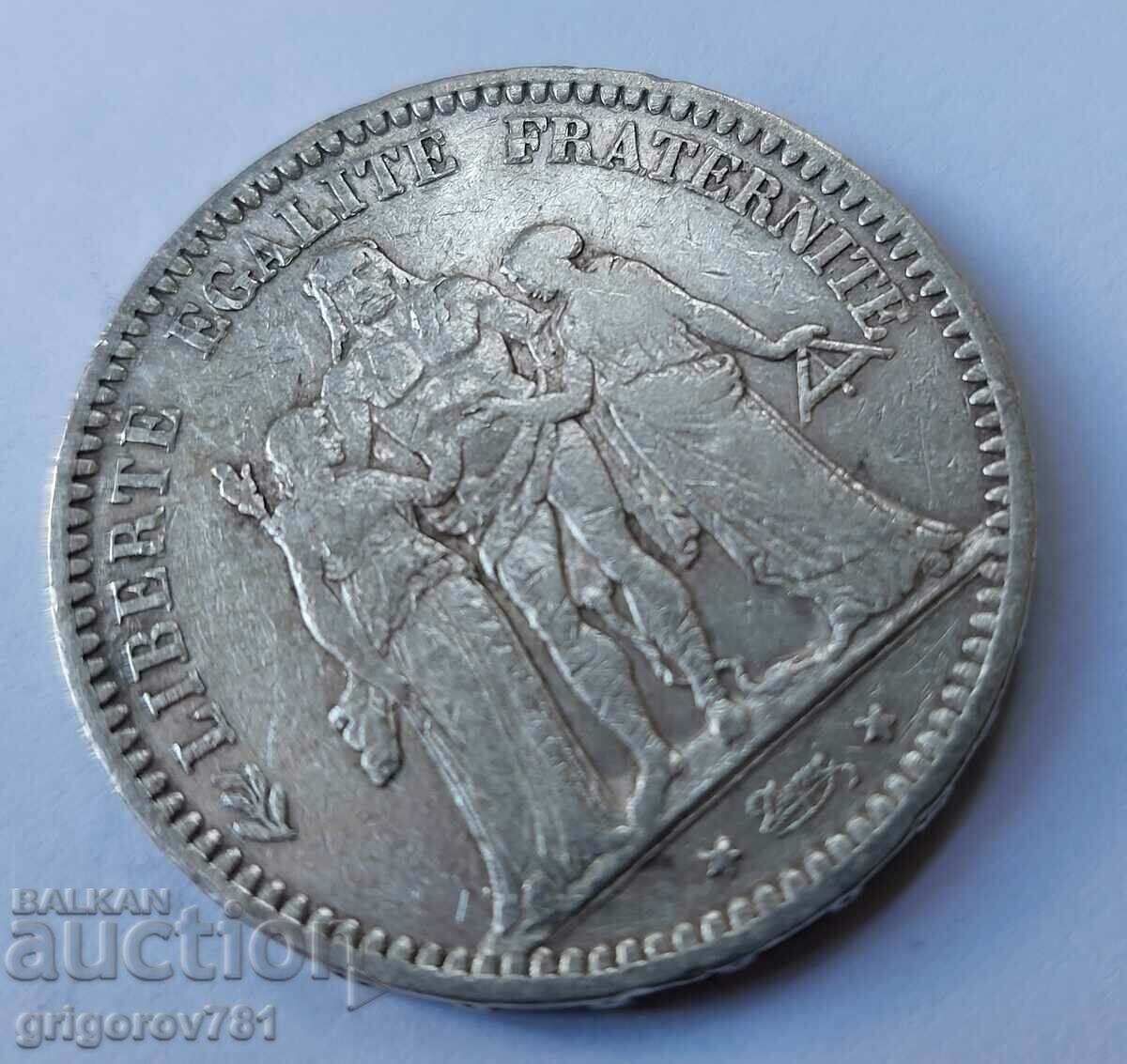 Ασημένιο 5 φράγκα Γαλλία 1873 - ασημένιο νόμισμα # 44 - 5