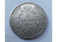 5 francs silver France 1874 K - silver coin # 45