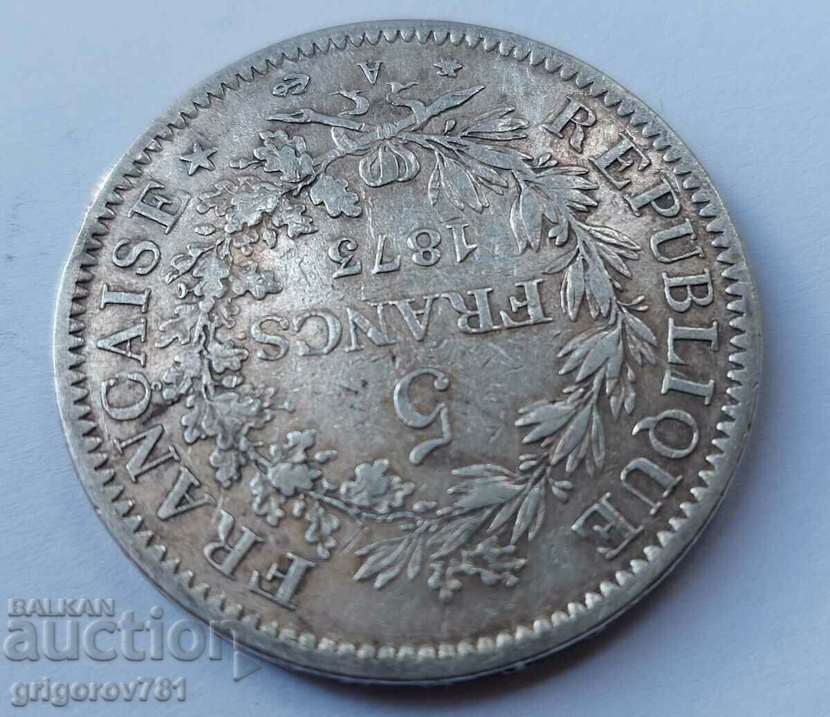 5 franci argint Franța 1873 A - monedă de argint # 46 - 5 5 franci argint Franța 1873 A - monedă de argint # 46 - 5