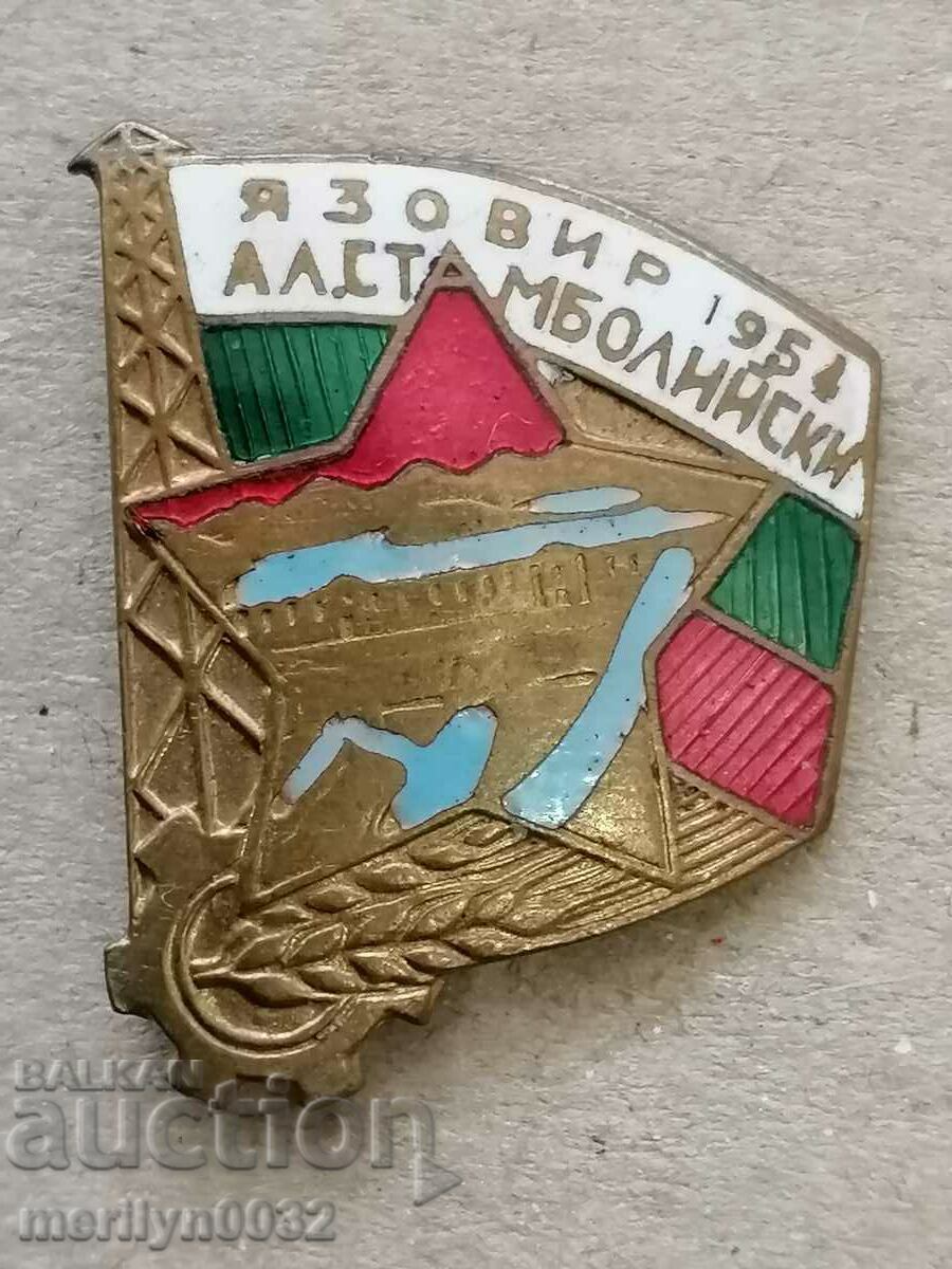 Bulgarian Badge Dam A. Stamboliyski medal badge