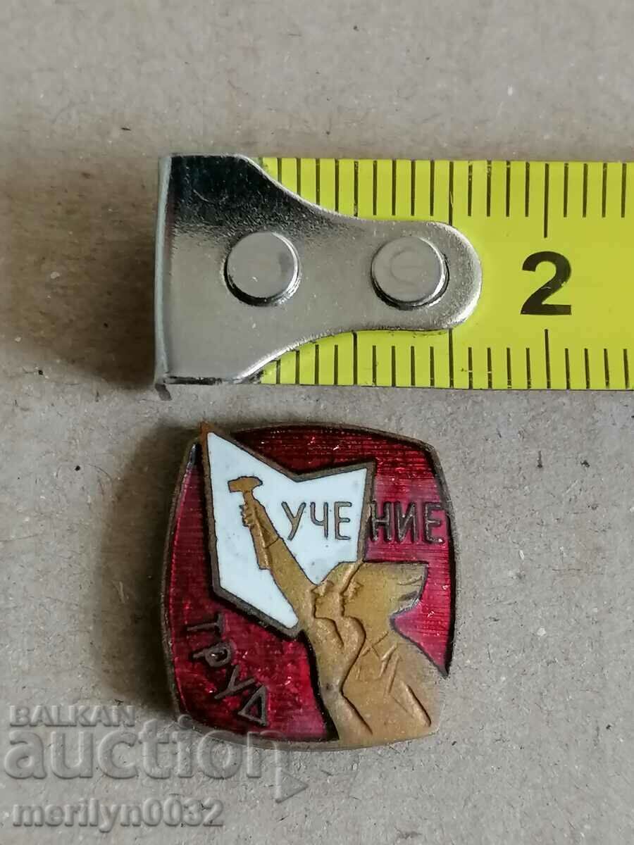 Auction  Bulgarian Badge Dam Teaching and Labor Medal Badge