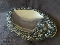 Silver forged and double hammered Turkish delight bowl cup bowl