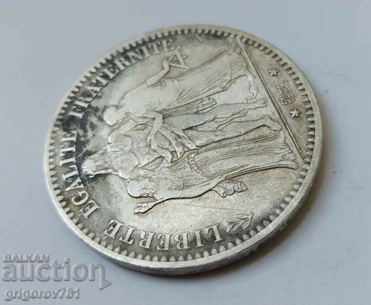 5 franci argint Franța 1874 A - monedă de argint # 49 - 5