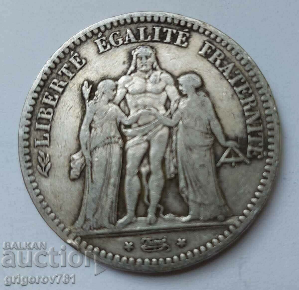 Ασημένιο 5 φράγκα Γαλλία 1849 Α - ασημένιο νόμισμα # 50 με τιμή € 34.26 | 67.01 BGN