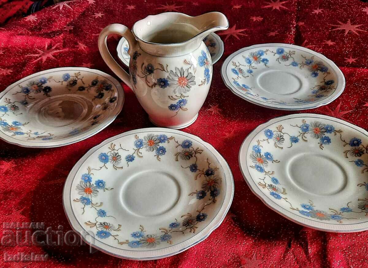 Cream jug and five plates - 5