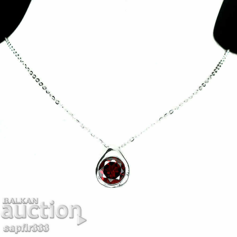 EXCELLENT UNICEX SILVER MEDALLION WITH NATURAL GARNET with price 182.00 BGN | € 93.06 EXCELLENT UNICEX SILVER MEDALLION WITH NATURAL GARNET with price 182.00 BGN | € 93.06
