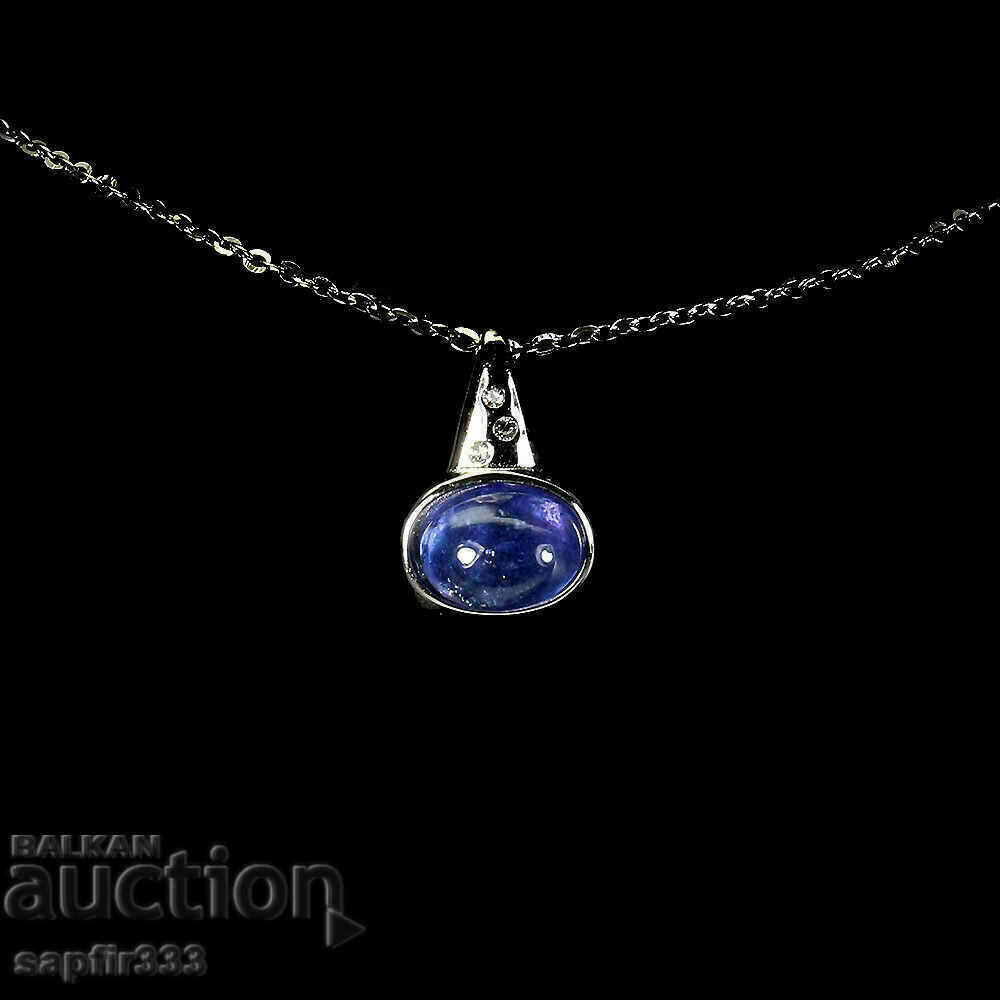 EXCELLENT UNICEX SILVER MEDALLION WITH NATURAL TANSANITE with price 470.00 BGN | € 240.31 EXCELLENT UNICEX SILVER MEDALLION WITH NATURAL TANSANITE with price 470.00 BGN | € 240.31