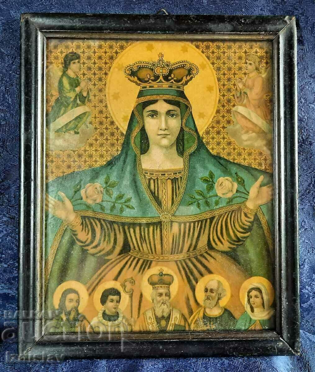 Παράδοση Χρωμολιθογραφία με την Παναγία Παράδοση Χρωμολιθογραφία με την Παναγία