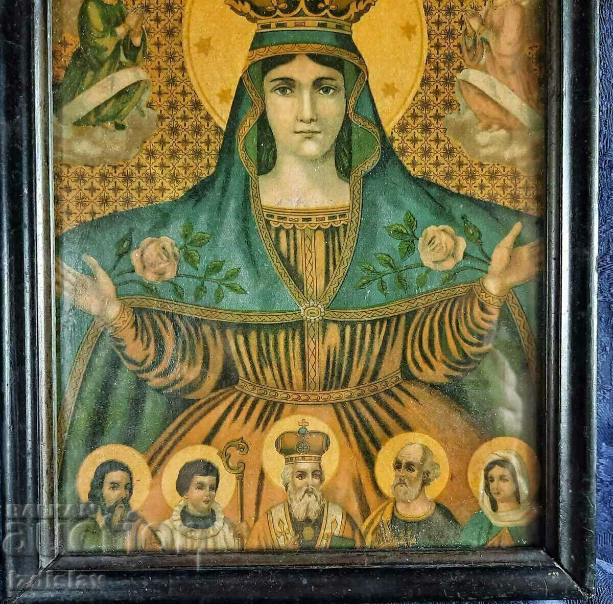 Χρωμολιθογραφία με την Παναγία - 5 Χρωμολιθογραφία με την Παναγία - 5