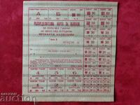 Bulgaria name coupon / coupon for clothes from 1951