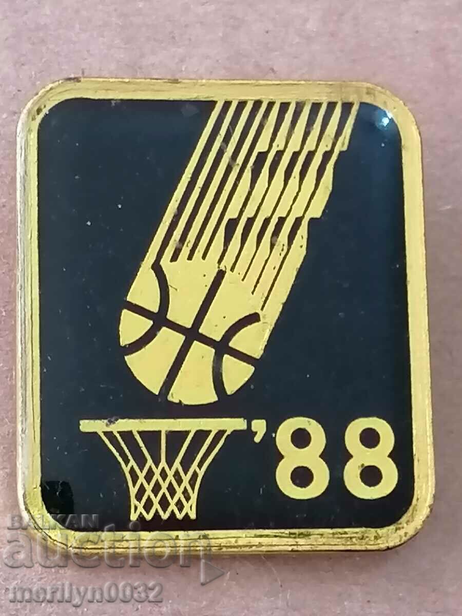Нагръден знак Баскетбол 1988г медал значка