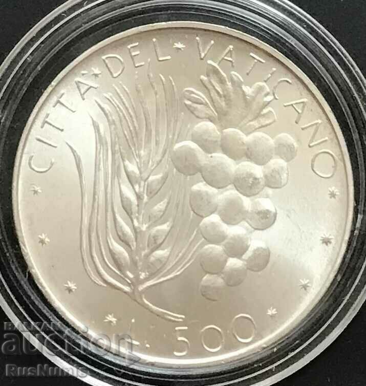 Vatican. £ 500 1974 UNC. Silver.