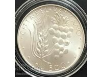 Vatican. 500 GBP 1974 UNC. Argint.