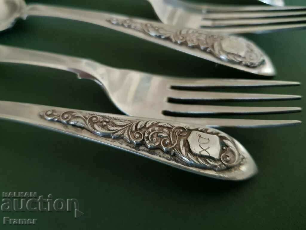 Unique set ARMENIAN 19th century. Silver spoons and forks - 5