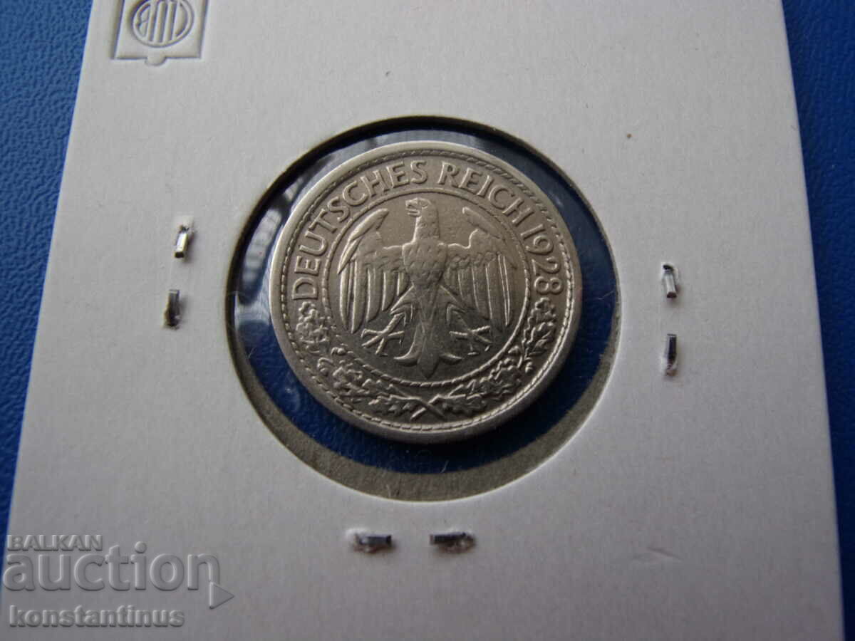Ваймарска Република - Германия  50  Пфенига 1928 E Rare с цена € 5.11 | 9.99 лв.