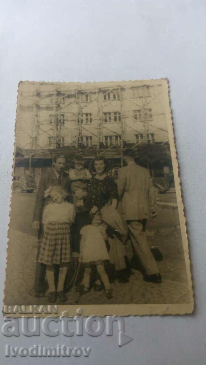 Photo Sofia Family with three children in front of St. Synod 1948