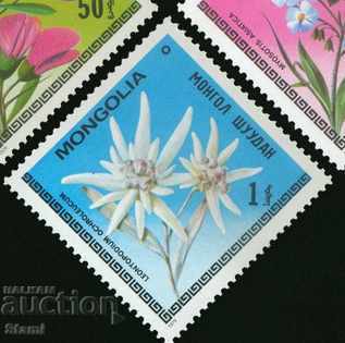 Σετ 7 σημείων Μογγολία λουλούδια, Μογγολία, 1979, νέα, μέντα - 6