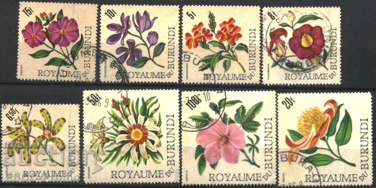 Branded stamps Flora Flowers 1966 from Burundi