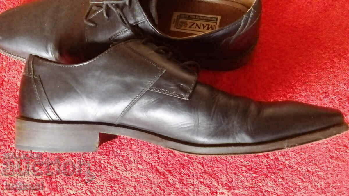 Men's leather shoes number 8/42 MANZ LEDER - 5 Men's leather shoes number 8/42 MANZ LEDER - 5