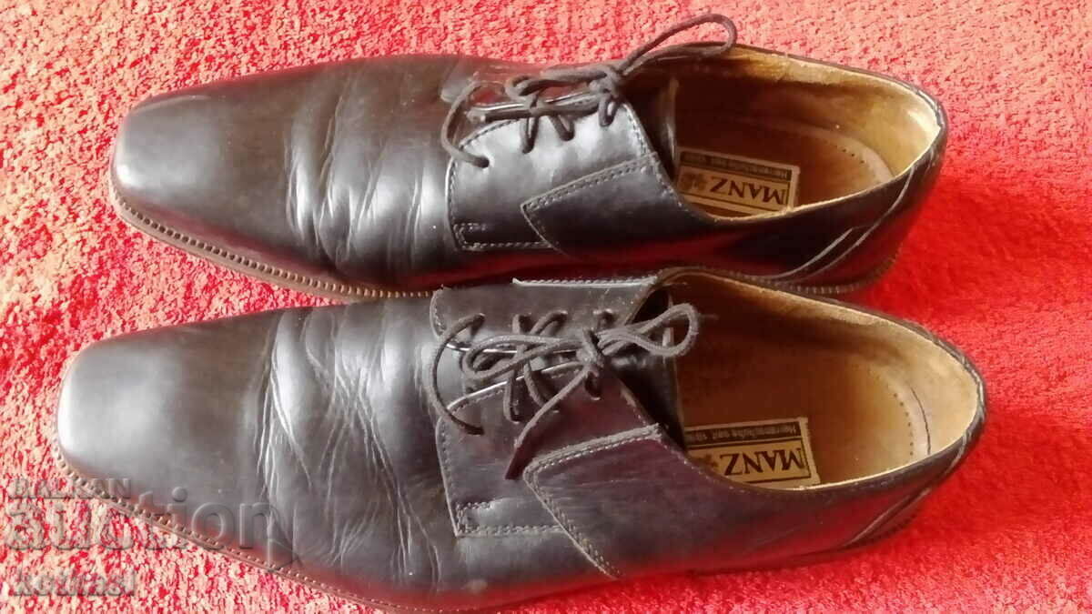 Ανδρικά δερμάτινα παπούτσια νούμερο 8/42 MANZ LEDER
