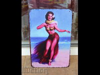 Метална табела еротика хаваите ъаити еротичен танц голо плаж