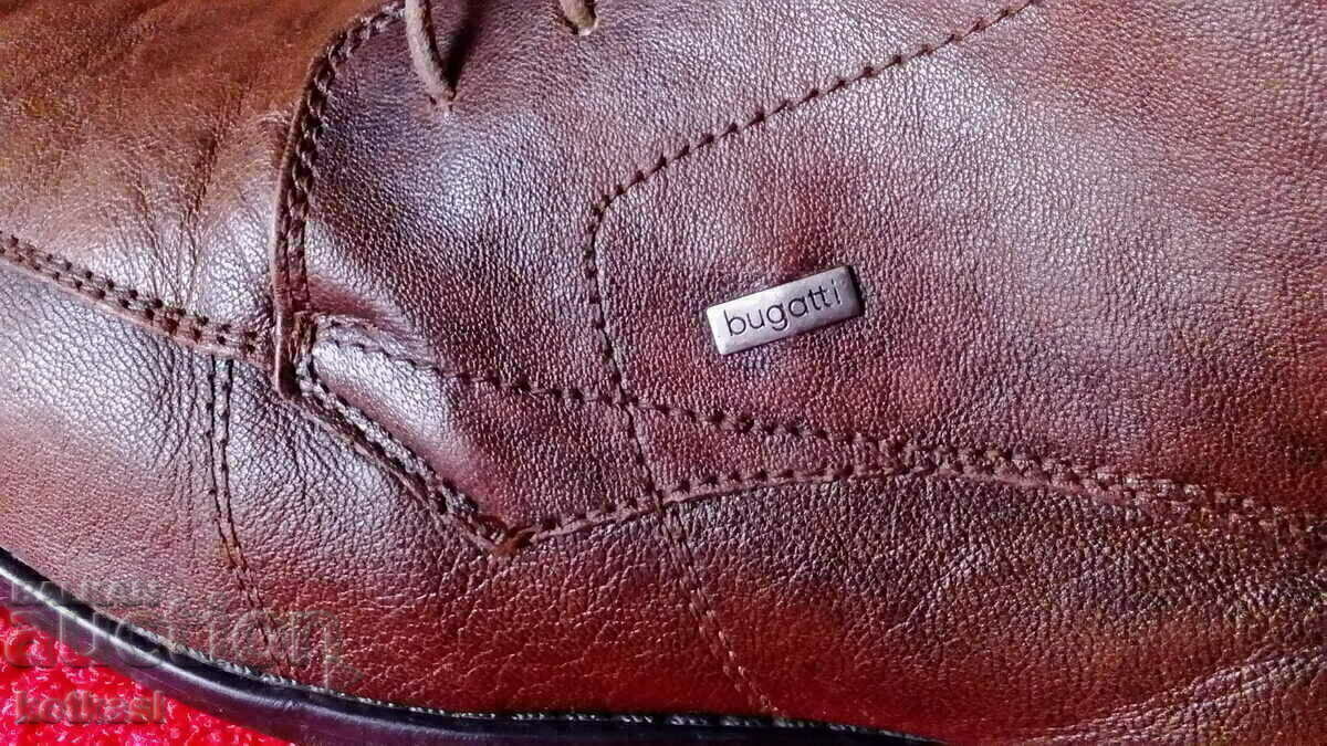 Leather men's shoes number 43 bugatti - 5 Leather men's shoes number 43 bugatti - 5