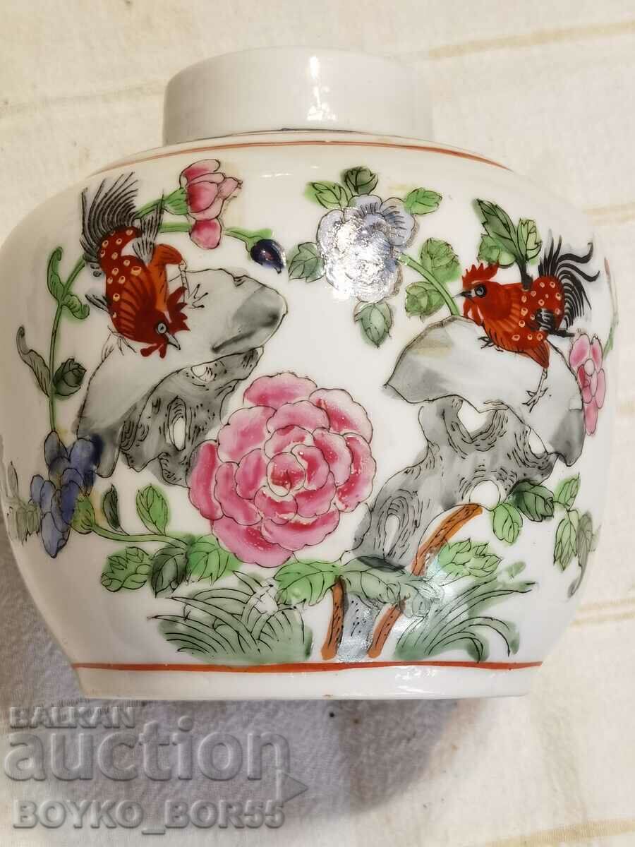 Original Antique Japanese Vase SATSUMA Satsuma Roosters - 5 Original Antique Japanese Vase SATSUMA Satsuma Roosters - 5