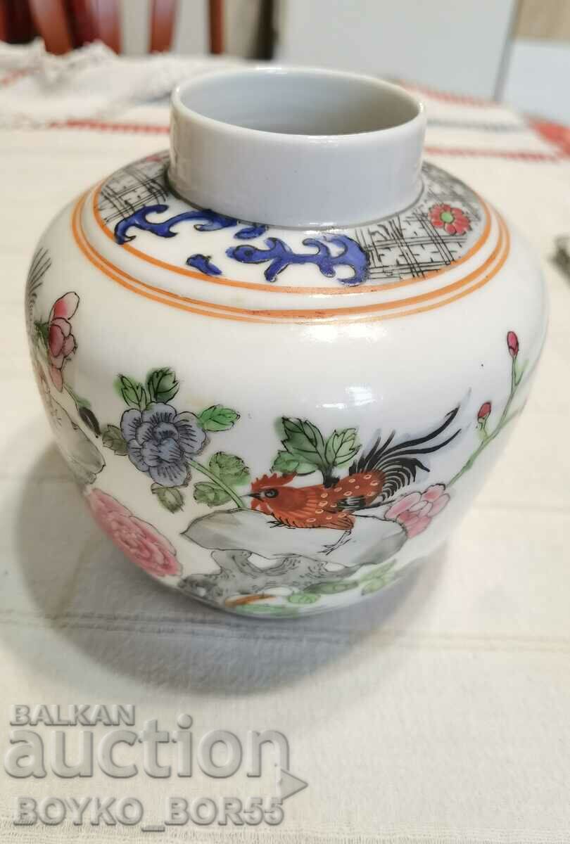 Original Antique Japanese Vase SATSUMA Satsuma Roosters