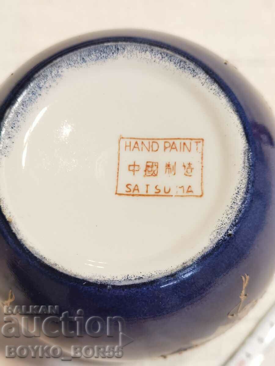 Auction Original Antique Japanese Vase SATSUMA Satsuma Roosters Auction Original Antique Japanese Vase SATSUMA Satsuma Roosters