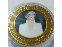 Gold-plated commemorative coin Princess Diana - REPLICA