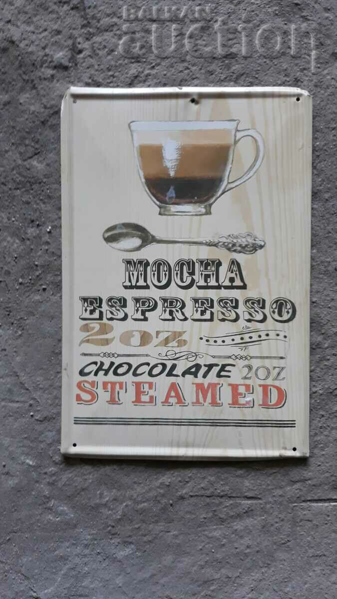 mocha sheet metal new plate retro vintage with price 25.00 BGN | € 12.78