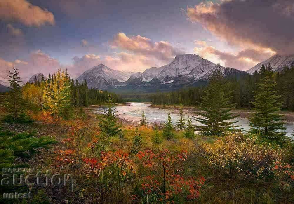 Autumn landscape, painting, photo reproduction