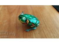Sheet metal toy, bouncing frog, China