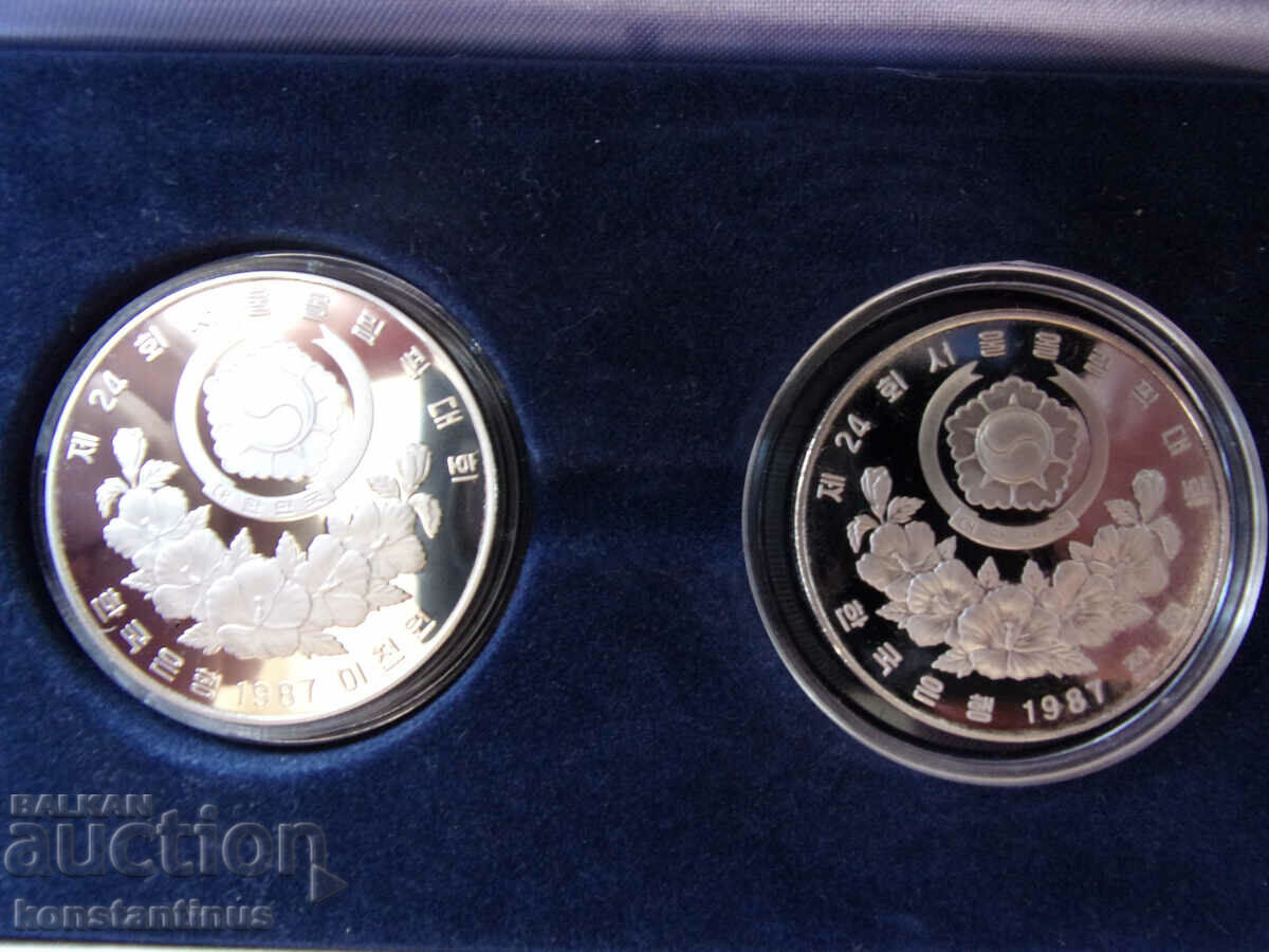 Livrarea Korea Olympic Lot 1987 UNC PROOF Rar