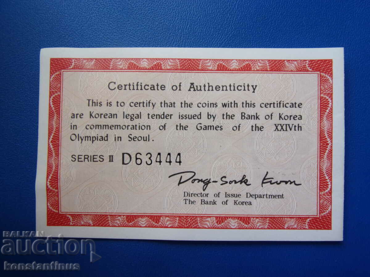 Korea Olympic Lot 1987 UNC PROOF Rar - 7