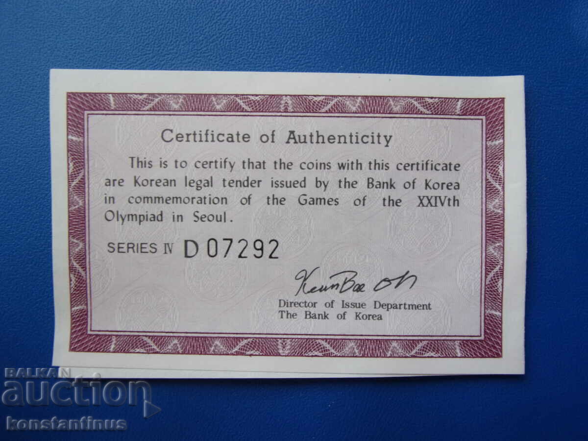 Korea Olympic Lot 1988 UNC PROOF Rar - 7