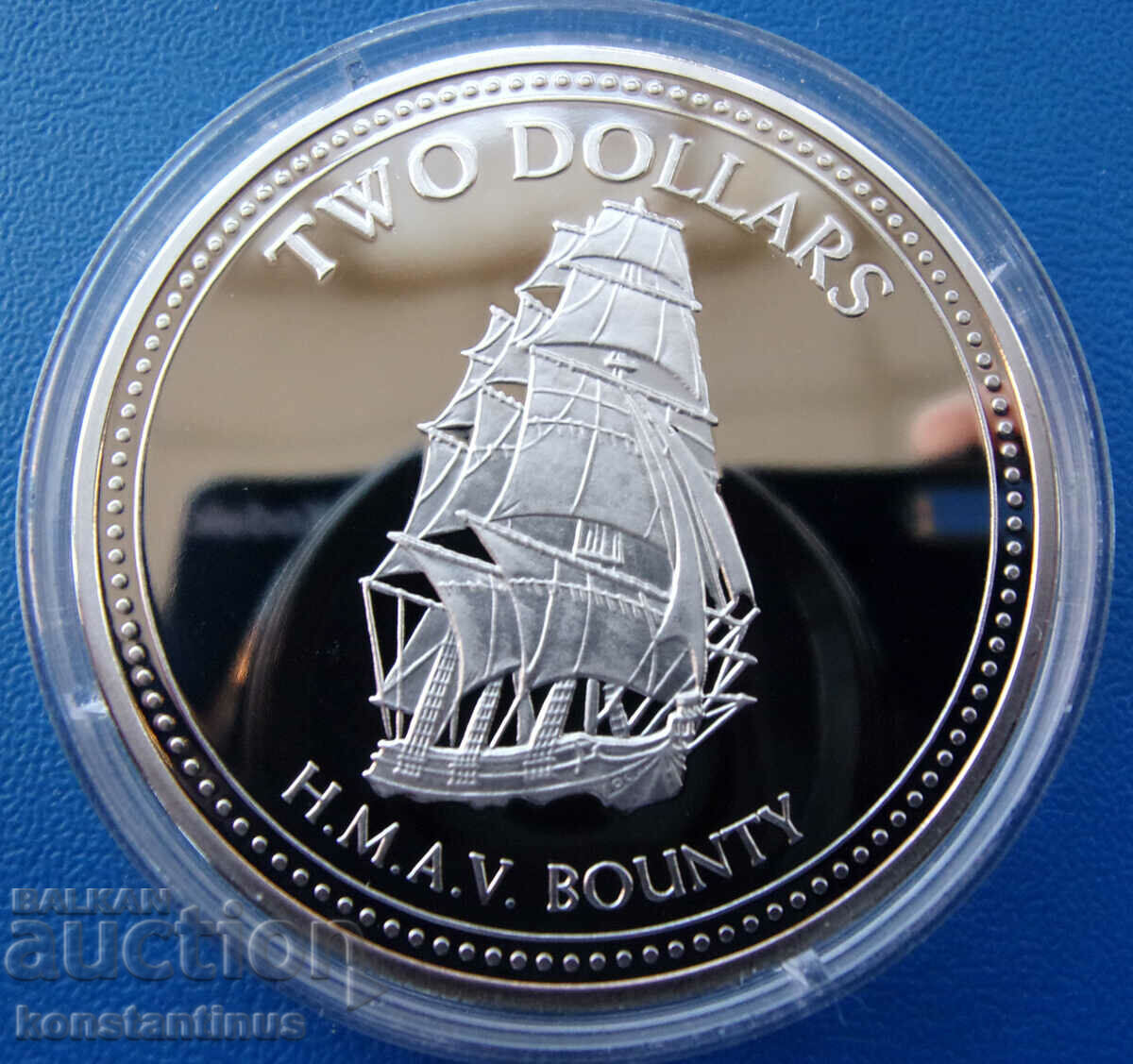 Pitcairn Island 2 Dollars 2010 UNC PROOF Σπάνιο