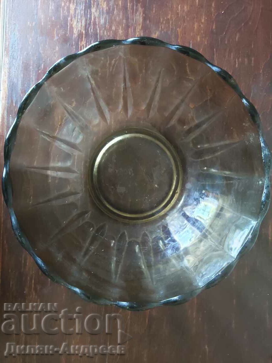 Massive glass bowl