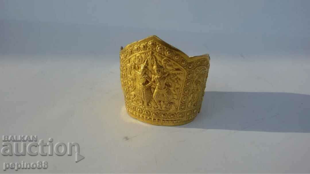 Παλιό ορειχάλκινο βραχιόλι Βουδισμός / Θιβέτ - 6