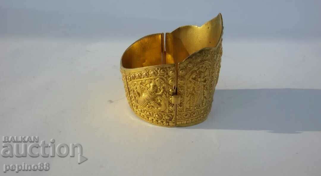 Παλιό ορειχάλκινο βραχιόλι Βουδισμός / Θιβέτ - 7