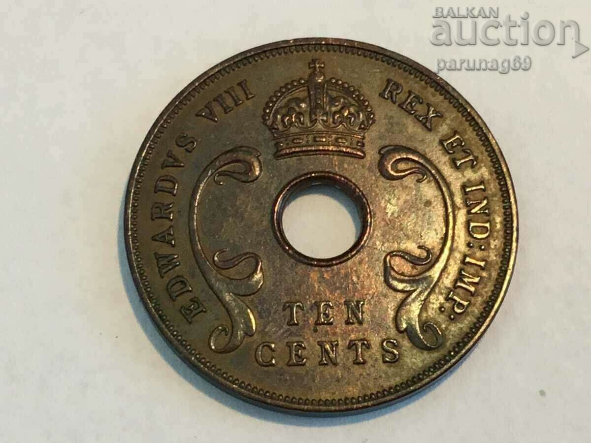 British East Africa 10 cents 1936 Edward VIII